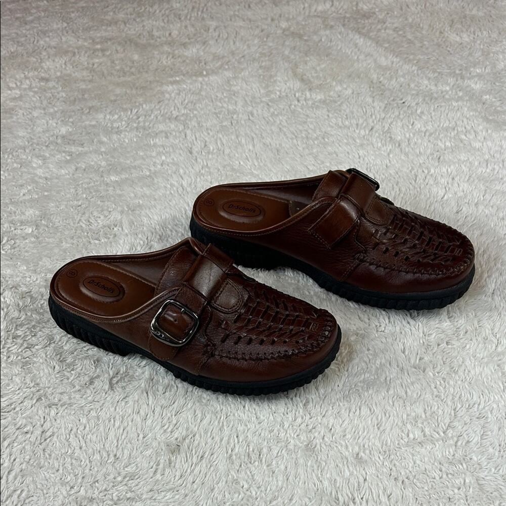 Dr. Scholl's Dorn 11 brown bule clogs, size 8